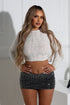 Jordyn Grunge Textured Rhinestone Top